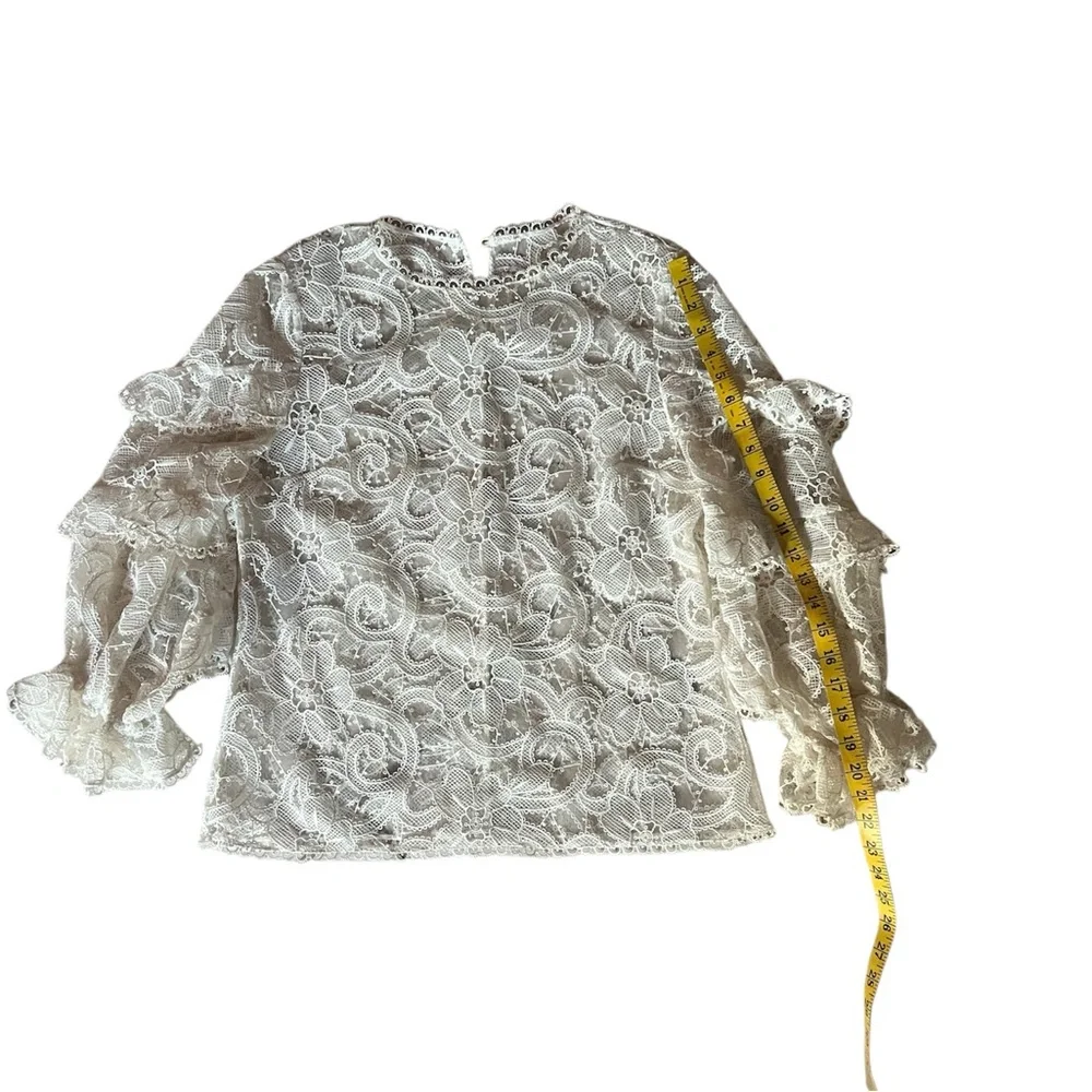 Lace Ruffle Sleeve Top - Picture 8 of 8
